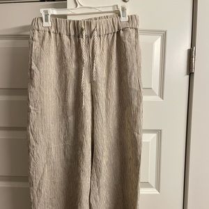 Pin-stripe wide leg pants